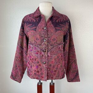 Coldwater Creek Button Down Jacket Size Petite Medium